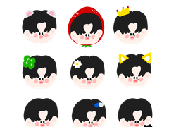 현진이 스티커 도안