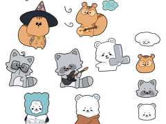 루시 동물 스티커_ver1