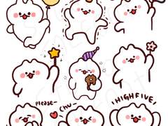 [굿노트스티커] 드로잉 쫀득곰 스티커