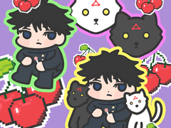 주술회전 메구미 + 옥견 키링 도안