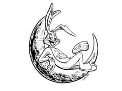 Bugs Bunny And Moon