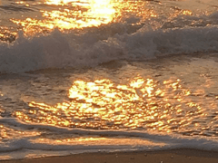 황금색 잉크가 번진 수신인의 이름, 잘 봉해진 봉투.