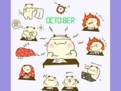 [굿노트] 10월 루파 굿노트 스티커 무료 배포