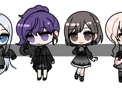 [도안배포] 프로세카 25시, 나이트 코드로 4인 SD 도안