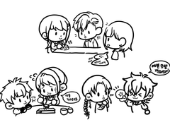 [왕자왕견] 달고나 먹는 왕왕즈