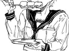 꼬치 먹는 고딩 툥녀