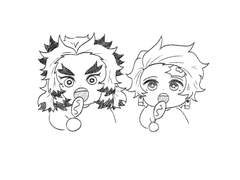 렌탄 흑백 낙서