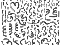 [굿노트 무료 스티커] ⚫️그레이 파티#2 컨페티⚪️