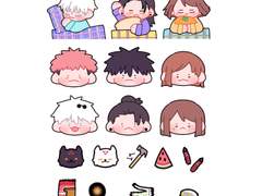 주술회전 사시스 유메노 스티커 모음