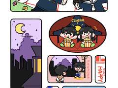 올슨 남매 스티커 도안