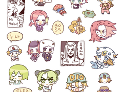 죠죠 스티커 도안 유료 배포