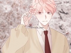 벚꽃 핑크 박문대 포카 도안 유료발행