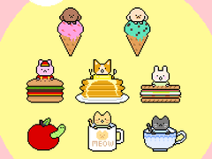 [굿노트 스티커] 냠냠 동물 친구들