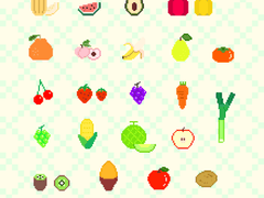 [굿노트 스티커] 푸릇푸릇 과일 채소 모여라