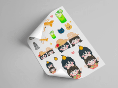 오징어게임 새벽지영 제주도 스티커 도안 배포2 (A6)