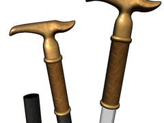 지팡이/소드스틱 [클립스튜디오 3D 모델링]