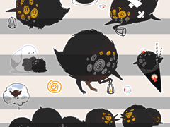 로보토미 큰새, 징벌새 스티커 도안