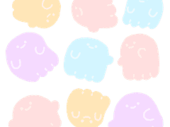 [굿노트스티커] 젤리유령 스티커