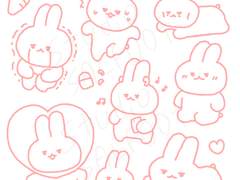 [굿노트스티커] 오늘의 토끼 스티커