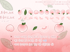 모요 복숭아 데코브러쉬