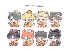 할로윈 테스타+청려 키링 도안