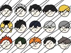 하이큐 동글 얼굴 스티커 도안