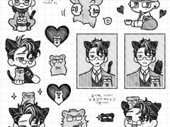 간부 한마냥과 키사햄 스티커