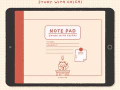 [ goodnote template ] 치치랑 함께 공부하기 노트패드 set (가로형)