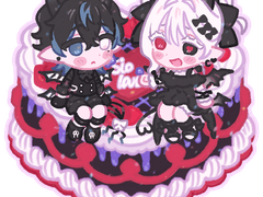 ❌케이크 위 두명