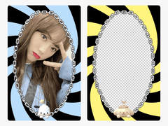 [무료] 투명 포카 프레임 포토카드 도안