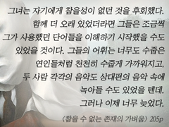 참을 수 없는 존재의 가벼움 中
