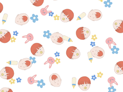 [소재 배포] 은혼 애기카구라 클립스튜디오 패턴 브러쉬 무료배포