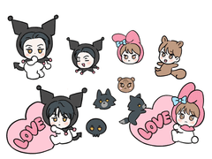 비밀사이 산리오 스티커