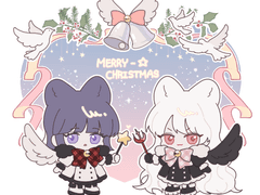 [Commission] 이번 크리스마스는 천사? 악마?