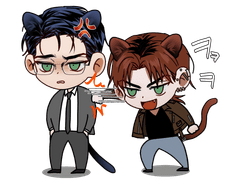 [고정틀 움짤 커미션] 주먹으로 사이를 돈독하게~