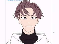 아웃라인 효과로 만든 3D헤드 완성작 예시