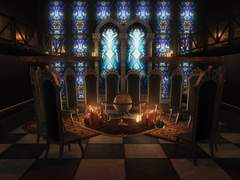 히든맵, 블랙인테리어, 스테인드글라스 성당