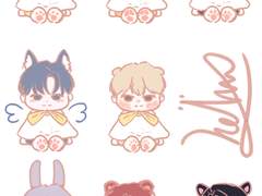 데못죽 아크릴 키링 도안 유로 배포 (세트)