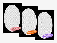 [무료] 투명 포카 프레임 포토카드 도안