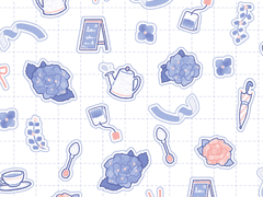 클립 스튜디오 전용 데코 브러쉬 무료배포 _ 물빛수국