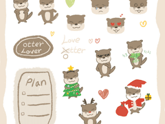 수달 굿노트 스티커