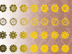 [유료★브러쉬] 금박 도장형1