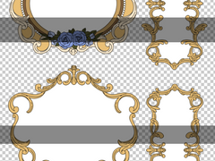 장미장식프레임-유료소스