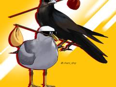 도둑 갈매기, 도둑 까마귀