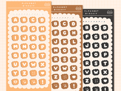[ goodnote sticker ] 알파벳 비스켓 스티커 set