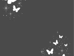 [전자노트 스티커] 나비 반짝이 메모지 스티커