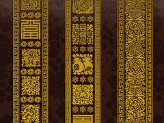 [유료★브러쉬] 금박 리본형1