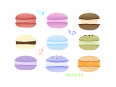 [굿노트 스티커] 마카롱쓰