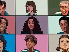 2021년 11월 28일 (일) <오징어게임 얼굴 크로키>