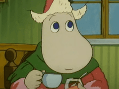 무민 골짜기 마을에 온 겨울의 방문자와 강아지